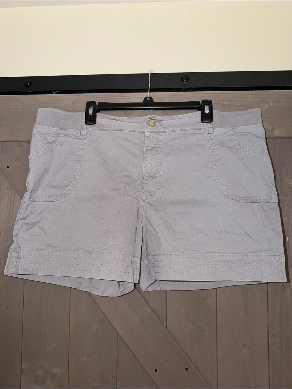 Lee Light Gray Women's Casual Cotton Shorts